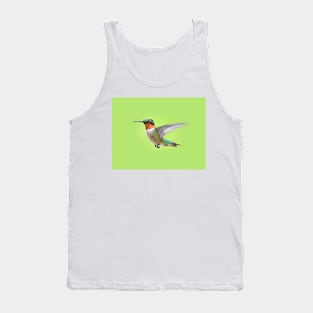 Ruby Throated Hummingbird Male Tank Top